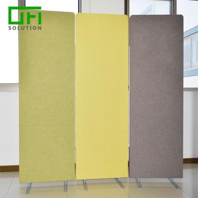 China Highly Efficient Sound Absorption Office Folding Screens Polyester Acoustic Divider Panel for sale