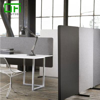 China Highly Efficient Sound Absorption Movable Standing Screen Polyester Soundproof Folding Acoustic Panels Office Partition for sale