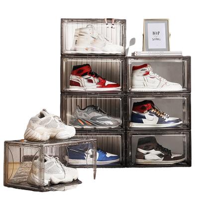 China High Quality Household Customized Stackable Clear Storage Viable Logo Shoe Box With Wholesale Price for sale