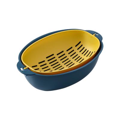 China Viable High Quality Kitchen Drain Basket Washing Vegetable Plastic Drain Basket for sale