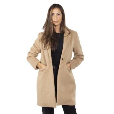 China Breathable Anti-wrinkle Full Long Sleeve Single Breasted Fur Coat For Women for sale