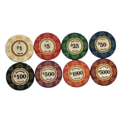 China 10g Rounded Sides Casino Venerati Professional Custom Ceramic Poker Chips for sale