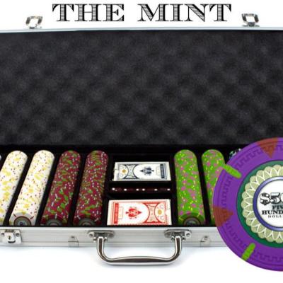 China Clay New 500 Mint 13.5g Clay Poker Chips Set with Aluminum Case for sale