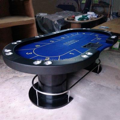 China Professional 96 INCH Oval Casino Poker Table With Deluxe Legs 68028 for sale