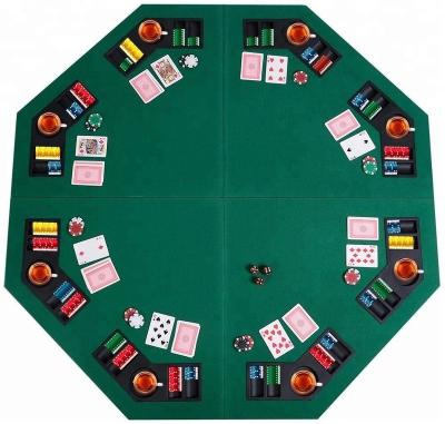 China MDF+Wood+PU 48inch Octagonal Poker Table Top With Carry Bag, Custom Logo for sale