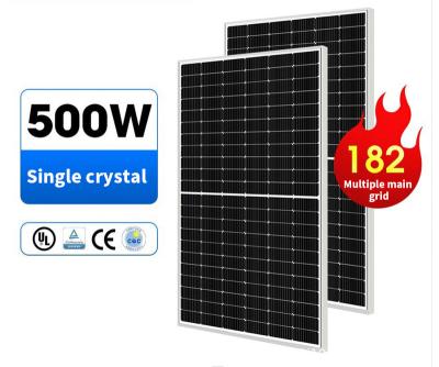 China 500W 550W 600W Sun Mono Power Cell Solar Panel 600W Price 600 Watt Half PV Module 166mmx166mm for sale