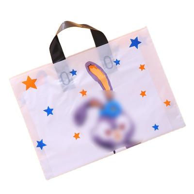 China BIODEGRADABLE Cartoon Cute Clothing Bag Foldable Shopping Gift Kid Plastic With Logo Printing for sale