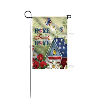 China Resort Hotel and Garden Flag Fall Yard RV Camp Gift Flag Outdoor Fall Yard RV Camp Gift Flag United States National Day 12*18 Double Sided Canvas In for sale