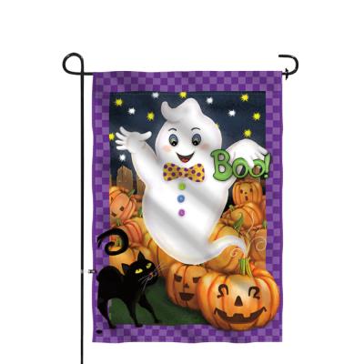 China Professional Printed Halloween Holiday Resort Flag Good Quality Hotel and Factory Garden Flag Halloween Hanging Flag for sale