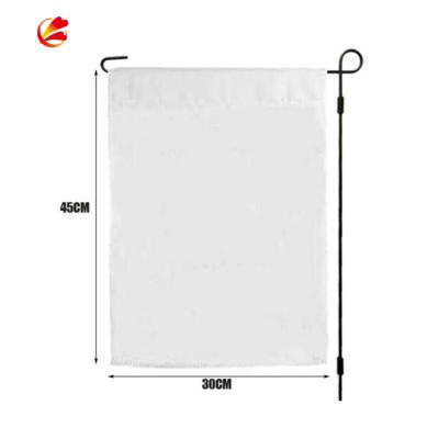 China Best Wholesale Stock12x18 Inch Garden Flag Sublimation Blank White FLYING Yard Flag Double Sided for sale