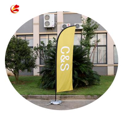 China Free Sample Promotional Wholesale High Quality Polyester Feather Flag Base Base Advertising FLYING Outdoor Open House Flag for sale