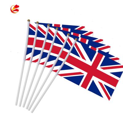 China Mini Hand Flag The United Kingdom FLYING Hand Flag with Plastic Poles for sale