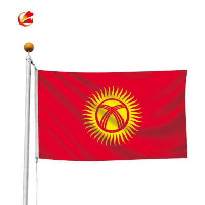 China FLYING Promotional Wholesale Cheap Printed Kyrgyzstan Country National Flag for sale