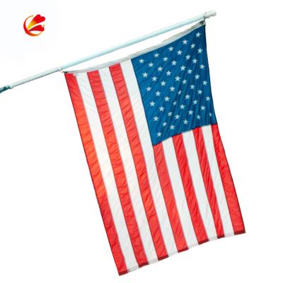 China Custom Polyester Blue Stripes Digital Printing Flame Retardant American Flag Large FLYING for sale