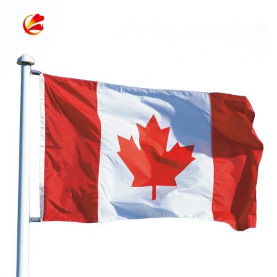 China Factory Supply 3x5ft Cheap Quality Polyester Red Red And White Flag City Flag FLYING Country And Canada National Flag Flags for sale