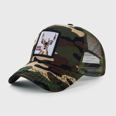 China COMMON Wholesale Summer Breathable Patch Logo 5 Panel Mesh Baseball Sport Gorras Custom Embroidered Animal Trucker Hat for sale