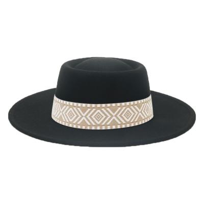 China 2022 Image Fashion Trend All-match Vintage Jazz Cowboy Ladies Hats Wide Brim Felted Hat For Women for sale