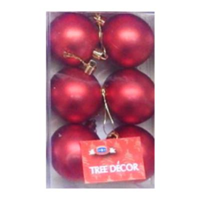 China 2022 Hot Sale Christmas Tree Decoration Plastic Round Red Christmas Balls Ornaments Festival Celebration Tree Decoration Matte Glossy Balls for sale