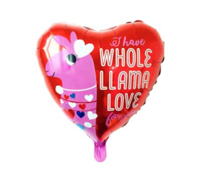 China Gift Toy Best Selling Good Quality 18ich Foil Balloon Round Heart Shaped Foil Balloon With Spanish Valentine's Day Decorations for sale