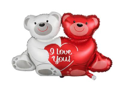 China Advertising Toy Hot Selling Big Size Bear Foil Balloon Wedding Valentine's Day Romantic Love Air Balloons I love you for sale