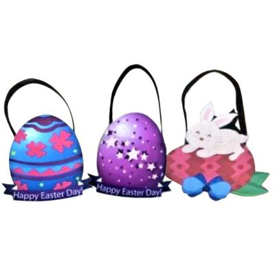 China Hot Selling Cute Easter Baskets Tote Bags Felt Easter Bunny Bag Decoration Gift Egg Pattern Candy Gift Eco Friendly Bags for sale