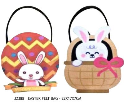 China Best Gift Selling And Hot Item Wholesale Felt Easter Bunny Basket Easter Bunny Felt Bags Easter Felt Candy Basket For Kids for sale