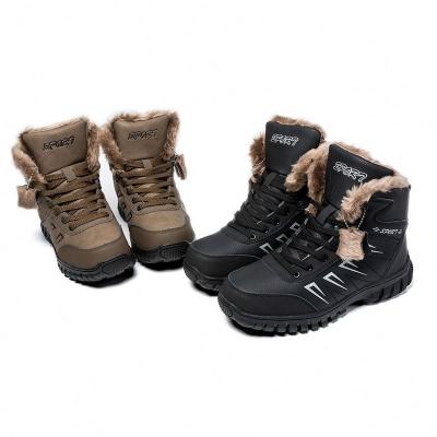 China Round Outdoor Men Snow Boots Mens Jungle Hunting Boots Sneakers Black Male Casual Work Shoes Waterproof Heighten Shoes Men for sale