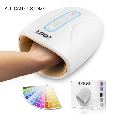 China Smart Portable Cordless Rechargeable Electric Hand Finger Air Pressure Therapy Hand Massager Machine With Heat for sale