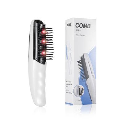 China Multi Function LED Massage Hair Brush Infrared Massage Comb Vibrating Electric Scalp Hair Massager Brush for sale