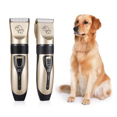 China Low Noise USB Rechargeable Pet Electric Hair Grooming Dog Pet Trimmer Set for sale