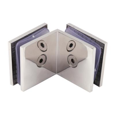 China Stainless Steel GM Stainless Steel Double Fixed 90 Degree Straight Glass Clamp for sale