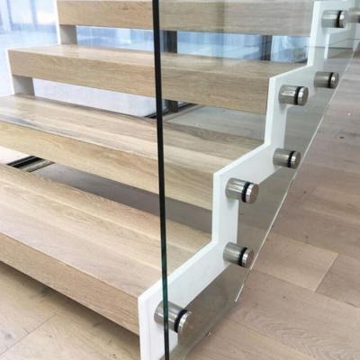 China Contemporary Safety Glass Railing Price 304 Stainless Steel Adjustable Standoff Spacer Glass Goldmm Standoffs for sale