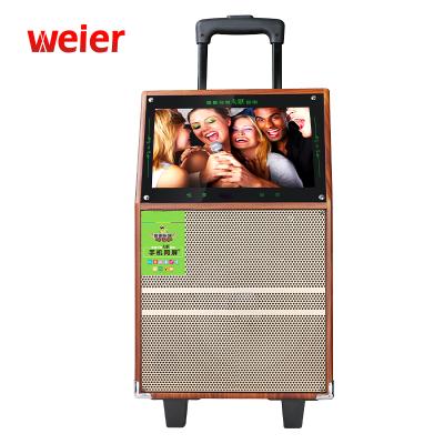 China Wholesale weier AirPlay Speaker Parts Radio Customized Microphone Portable Karaoke Speaker Audio Smart Video Player for sale