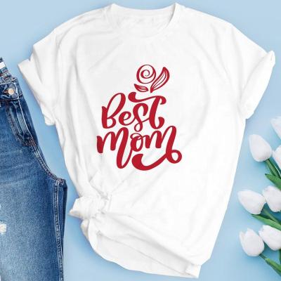 China Anti Wrinkle Tailored Custom Women's T-Shirt Your Own Print Design Happy Mother's Day Logo Customized Tee Plus Size T-shirt Mom T-shirt for sale