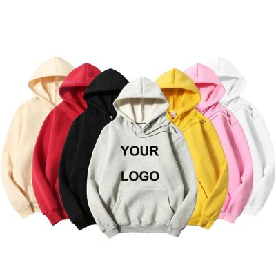 China Custom Fleece Jogger Fleece Streetwear White Anti-Wrinkle Logo Women's Hoodies Sweatshirts Blank Sweatshirts for sale