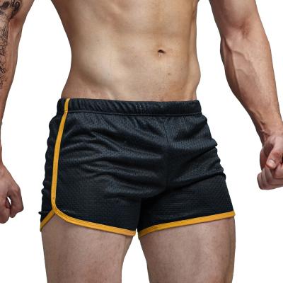 China Custom Drawstring Anti-Wrinkle Mens Gym Shorts With Zippered Side Lined Pockets for sale