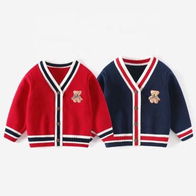 China OEM & ODM Custom Kids School Sweater Sleeve Boy Cardigan Kids Clothes Baby Long & Knitwear Girls Knit Sweater for sale