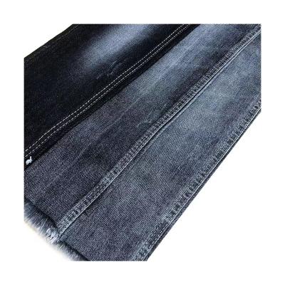 China Shrink-Resistant 10Oz Black With White Background Mid Stretch 92% Cotton White Denim Fabric For Jeans for sale