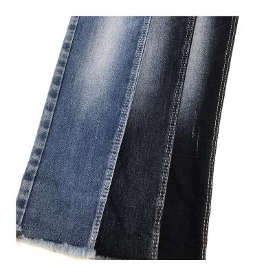 China Shrink-Resistant 10.7Oz Indigo+Grey Grab And Cut Wool Variety Special Repreve Sustainable Ball Wool Denim Fabric for sale