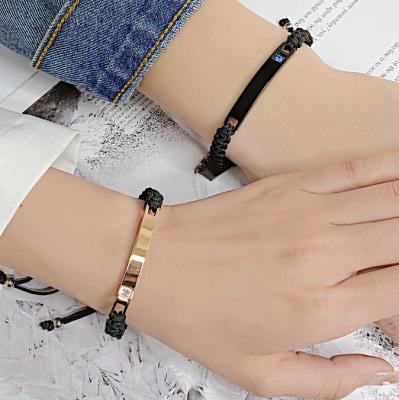 China New Design Stainless Steel Romantic Popular Couples Bracelets Women's Lovers' Bracelet Fashion Casual Bangle for sale