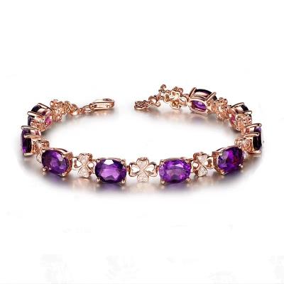 China Fashionable And Stylish High Quality Inlaid Zircon Bracelet Low Cost Charm Bracelet for sale