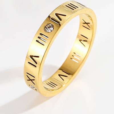 China Men's Casual/Sporty Women's Rings Stainless Steel Fashion Circle Unisex Inscription Ring for sale