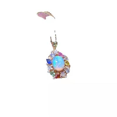 China popular fashion opal necklace for sale