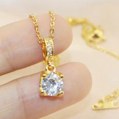 China FASHIONABLE Women's Jewelry Women's Necklace Men's Chain Strand Stainless Steel Zircon Charm Neck for sale