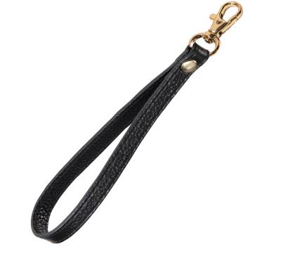 China Genuine Leather Multi-Use Metal Daily Use Hand Strap Empty Wristband Genuine Leather Key Chain For Wallet Purse Handbag Mobile Phone for sale