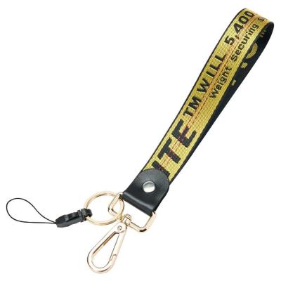 China Custom Lanyard Letter Keychain Custom Logo Modern Nylon Alloy Metal Men Women Men Strap Girl Key Holder Environmentally Friendly for sale