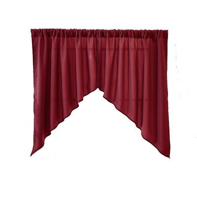 China American Blackout Style Short Curtains Kitchen Curtain With Tied Drapery for sale