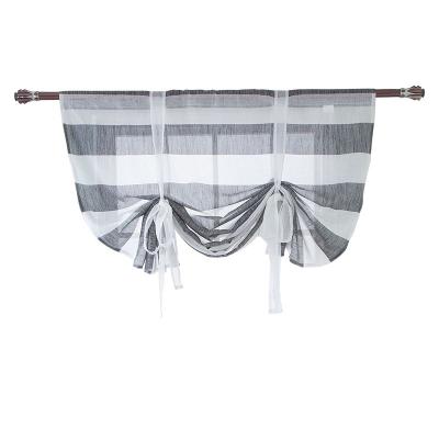 China American Blackout Style Short Curtains Kitchen Curtain With Tied Drapery for sale