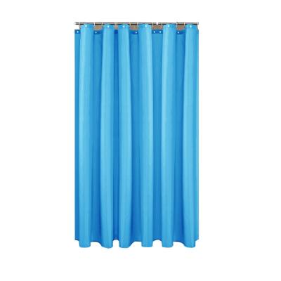 China Hot Selling Hotel High Grade Polyester Shower Curtain In Bath Durable Warm Simple Waterproof Thick Polyester Bathroom Curtain for sale