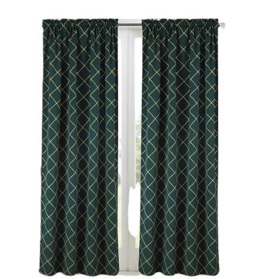 China Wholesale Blackout America Style Geometric Jacquard Living Room Curtains And Drapes for sale